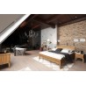 Lit en bois massif chene dimension 140 x 190, Gamme Essen