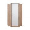 Armoire-dressing angle blanc et chêne, 1 porte, Gamme nyon