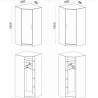 Armoire-dressing angle blanc et chêne, 1 porte, Gamme nyon