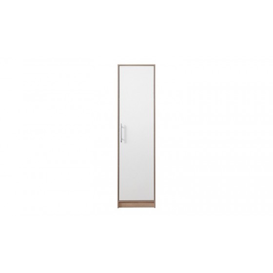Armoire blanc et chêne, 1 porte, Gamme nyon