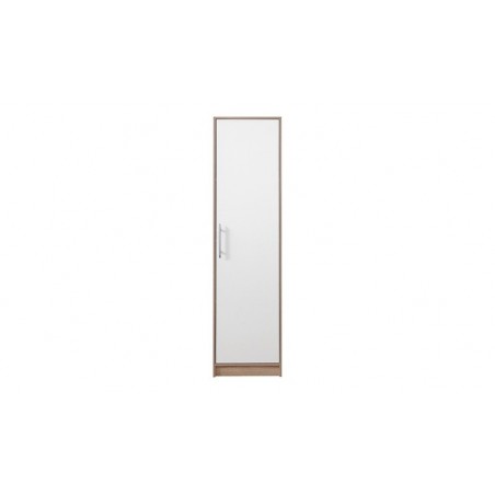 Armoire blanc et chêne, 1 porte, Gamme nyon