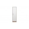 Armoire blanc et chêne, 1 porte, Gamme nyon