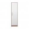 Armoire blanc et chêne, 1 porte, Gamme nyon