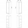 Armoire blanc et chêne, 1 porte, Gamme nyon