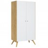 Dressing en chêne, 2 portes avec penderie, Gamme benidorm