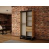 Armoire dressing,  2 portes, 2 penderies et 5 niches,  Gamme RICCIANO_T2