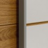 ARMOIRE DRESSING DESIGN 2 PORTES COULISSANTES CHENE ET BLANC ? GAMME WESEL