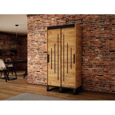 Armoire dressing,  2 portes, 2 penderies et 5 niches,  Gamme RICCIANO_Y