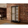 Armoire dressing,  2 portes, 2 penderies et 5 niches,  Gamme RICCIANO_V4