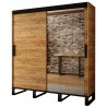 Armoire dressing,  2 portes, 2 penderies, 10 niches et 2 miroirs,  Gamme RICCIANO_T2
