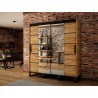 Armoire dressing,  2 portes, 2 penderies, 10 niches et 2 miroirs,  Gamme RICCIANO_V4