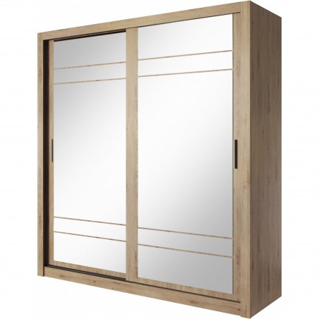 Armoire dressing  design 2 portes coulissantes avec deux miroirs , Gamme concept