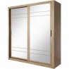 Armoire dressing  design 2 portes coulissantes avec deux miroirs , Gamme concept