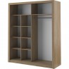 Armoire dressing  design 2 portes coulissantes avec deux miroirs , Gamme concept