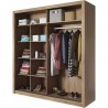 Armoire dressing  design 2 portes coulissantes avec deux miroirs , Gamme concept