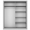 Armoire dressing  2 portes coulissantes avec miroirs , Gamme concept