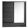 Armoire dressing  2 portes coulissantes avec miroir et led , Gamme concept