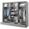 Armoire dressing  3 portes coulissantes avec tiroirs , Gamme concept