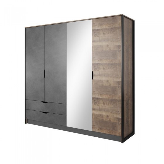 Armoire dressing 4 portes 2 tiroirs , Gamme boston