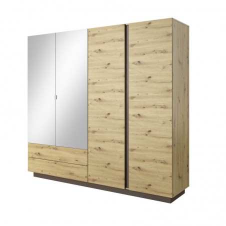 Armoire dressing 4 portes 2 tiroirs , Gamme siena