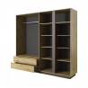 Armoire dressing 4 portes 2 tiroirs , Gamme siena