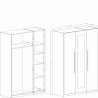 Armoire dressing contemporaine 3 portes , Gamme arte