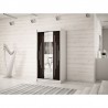 Armoire dressing,  longeur 120 cm, 2 portes, 2 penderies et 5 niches,  Gamme YORK_01
