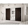 Armoire dressing,  longeur 250 cm, 3 portes, 2 penderies et 10 niches,  Gamme YORK_01