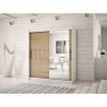 Armoire dressing,  longeur 180 cm, 2 portes, 2 penderies et 10 niches,  Gamme YORK_02