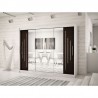 Armoire dressing,  longeur 250 cm, 3 portes, 2 penderies et 10 niches,  Gamme YORK_02