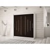 Armoire dressing,  longeur 150 cm, 2 portes, 2 penderies et 5 niches,  Gamme YORK