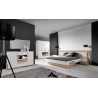 Commode en bois, 2 portes, 3 tiroirs, 1 niche, Gamme mya