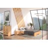 Lit double  design haut en  bois  hetre massif, Gamme vento