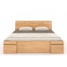 Lit double bois hetre massif avec tiroirs de rangement  , Gamme nash