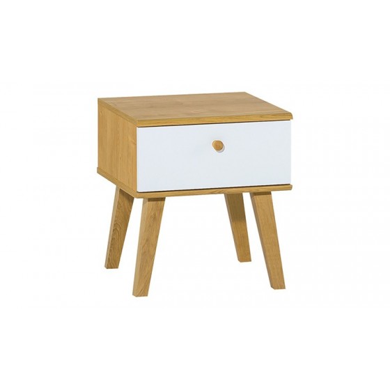Table de chevet en bois, 1 tiroir, Gamme benidorm