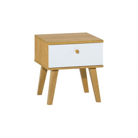 Table de chevet en bois, 1 tiroir, Gamme benidorm