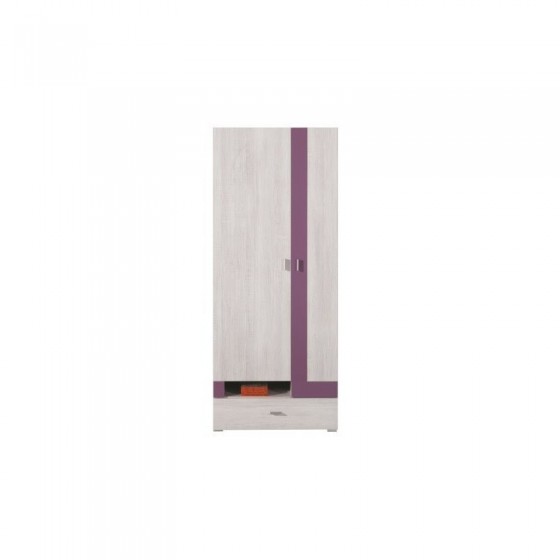Armoire enfant en pin, 2 portes, 1 tiroir, Gamme evora