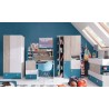 Bureau enfant en bois, 2 niches, 2 tiroirs, 1 porte, Gamme porto