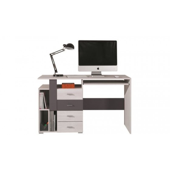 Bureau enfant en bois, 4 niches, 4 tiroirs, Gamme evora