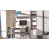 Bureau enfant en bois, 4 niches, 4 tiroirs, Gamme evora