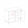 Commode bebe design 3 tiroirs, Gamme altitude, marque vox