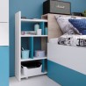 Lit ado en bois, 1 tiroir, 3 niches de rangement, Gamme porto