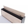 Lit ado en bois blanc et gris, 2 tiroirs, Gamme faro