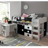 Lit combiné enfant 90x200  avec bureau et rangements  , Gamme dream