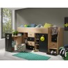 LIT ENFANT COMBINE 90X200  AVEC ESCALIER  ET  BUREAU ? GAMME SMART