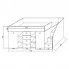 LIT ENFANT COMBINE 90X200  AVEC ESCALIER  ET  BUREAU ? GAMME SMART