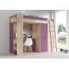 Lit combiné enfant 90x200  avec bureau et armoires  , Gamme maxi