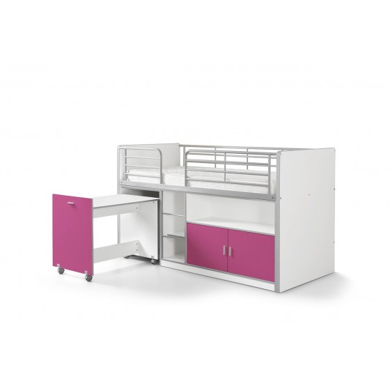 Lit compact enfant 90x200 avec bureau- Gamme bonny