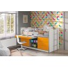 Lit compact enfant 90x200 avec bureau rabattable- Gamme bonny
