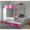 Lit gigogne enfant avec armoire et tiroir, Gamme dream